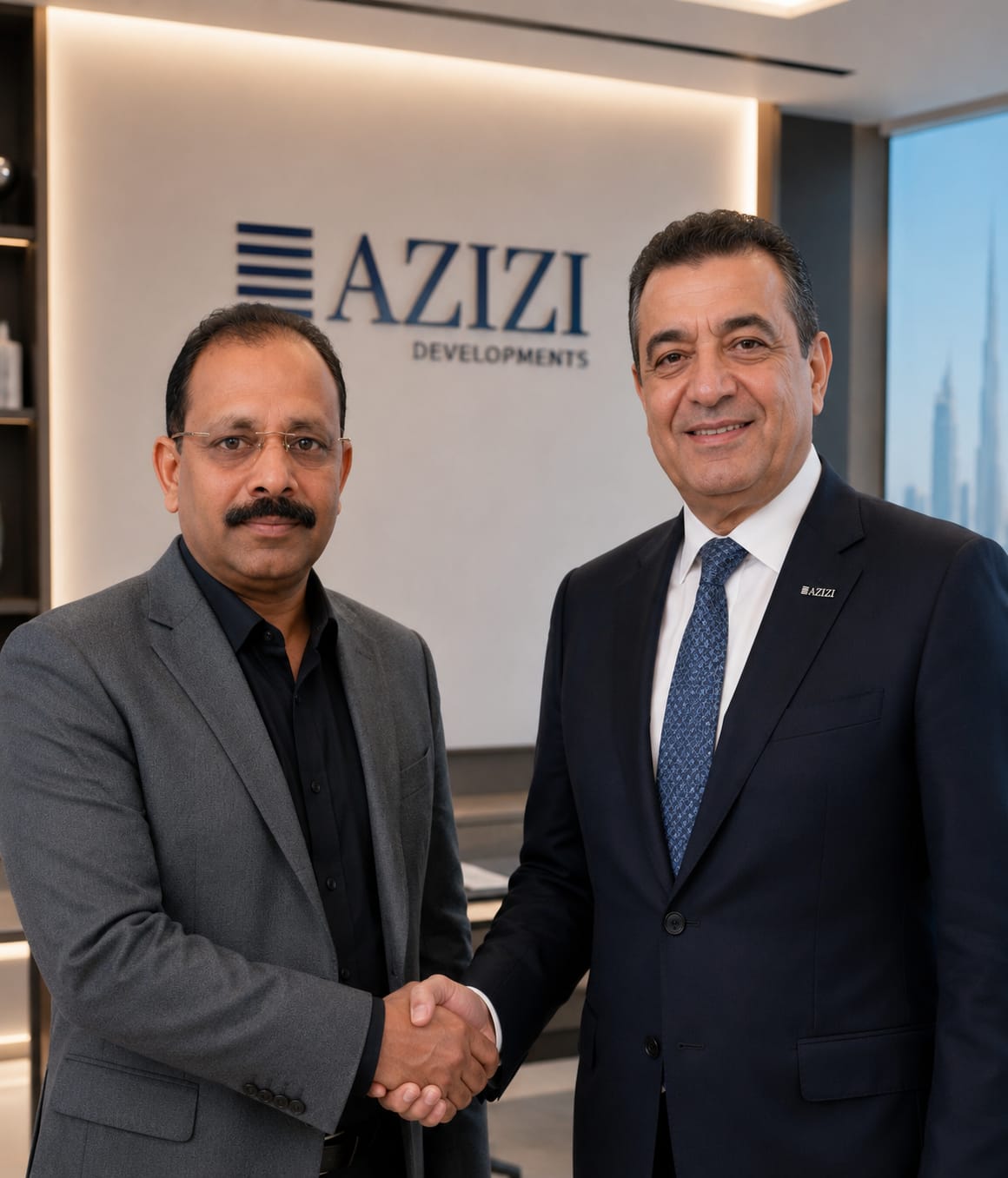 Rakesh Gupta with Mirwais Azizi, Chairman of Azizi Group