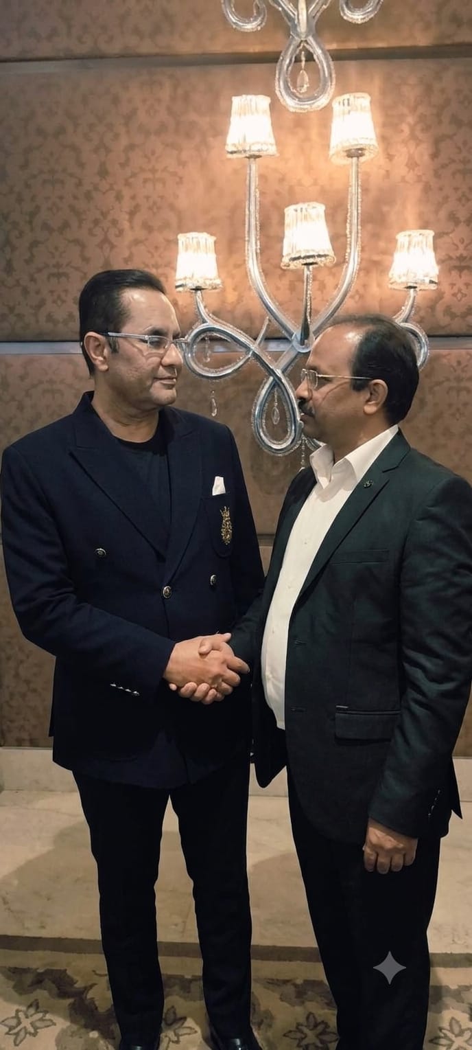 Rakesh Gupta with Mr. Rizwan Sajan at formal meeting
